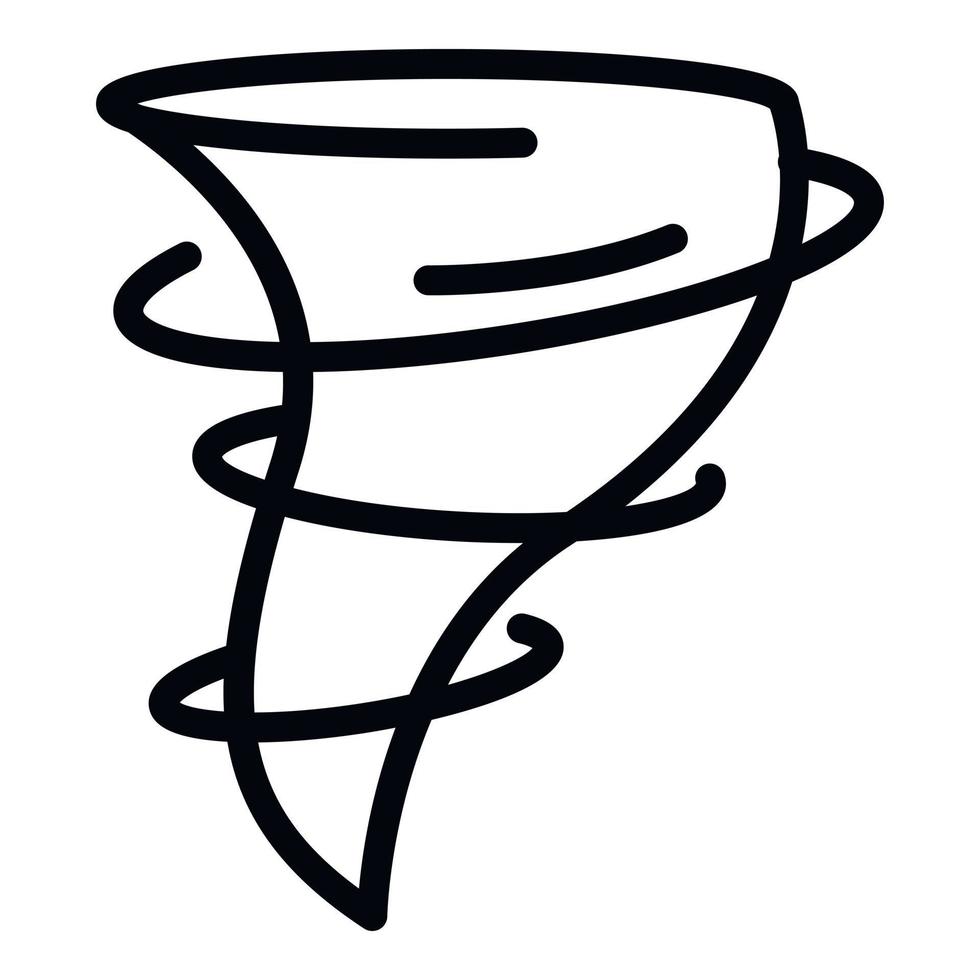 Funnel tornado icon, outline style vector