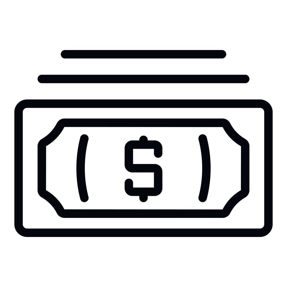 Money cash icon, outline style vector