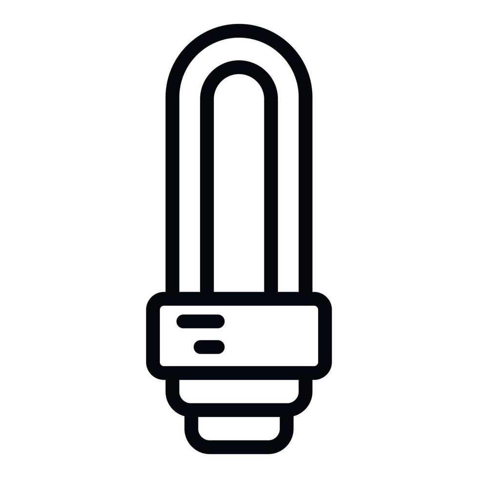 Eco bulb icon, outline style vector