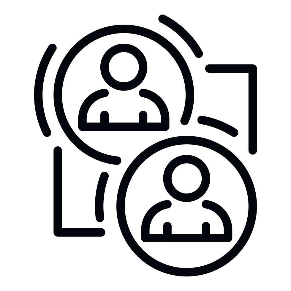 Business collaboration icon, outline style vector