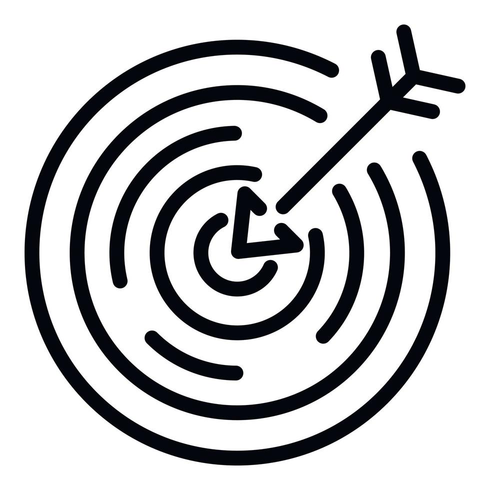 Collaboration target icon, outline style 15264374 Vector Art at Vecteezy