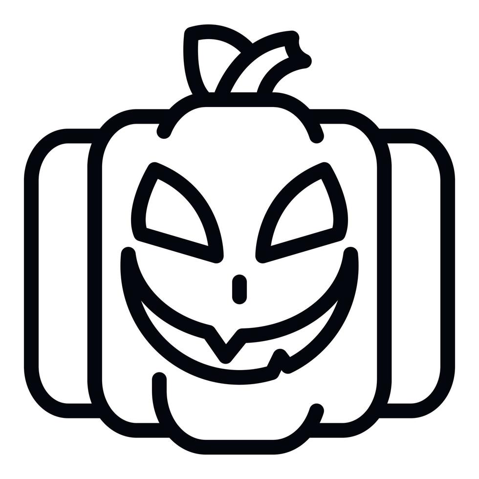 Lantern pumpkin icon, outline style vector