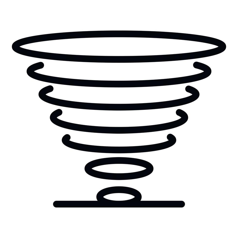 Tornado icon, outline style vector