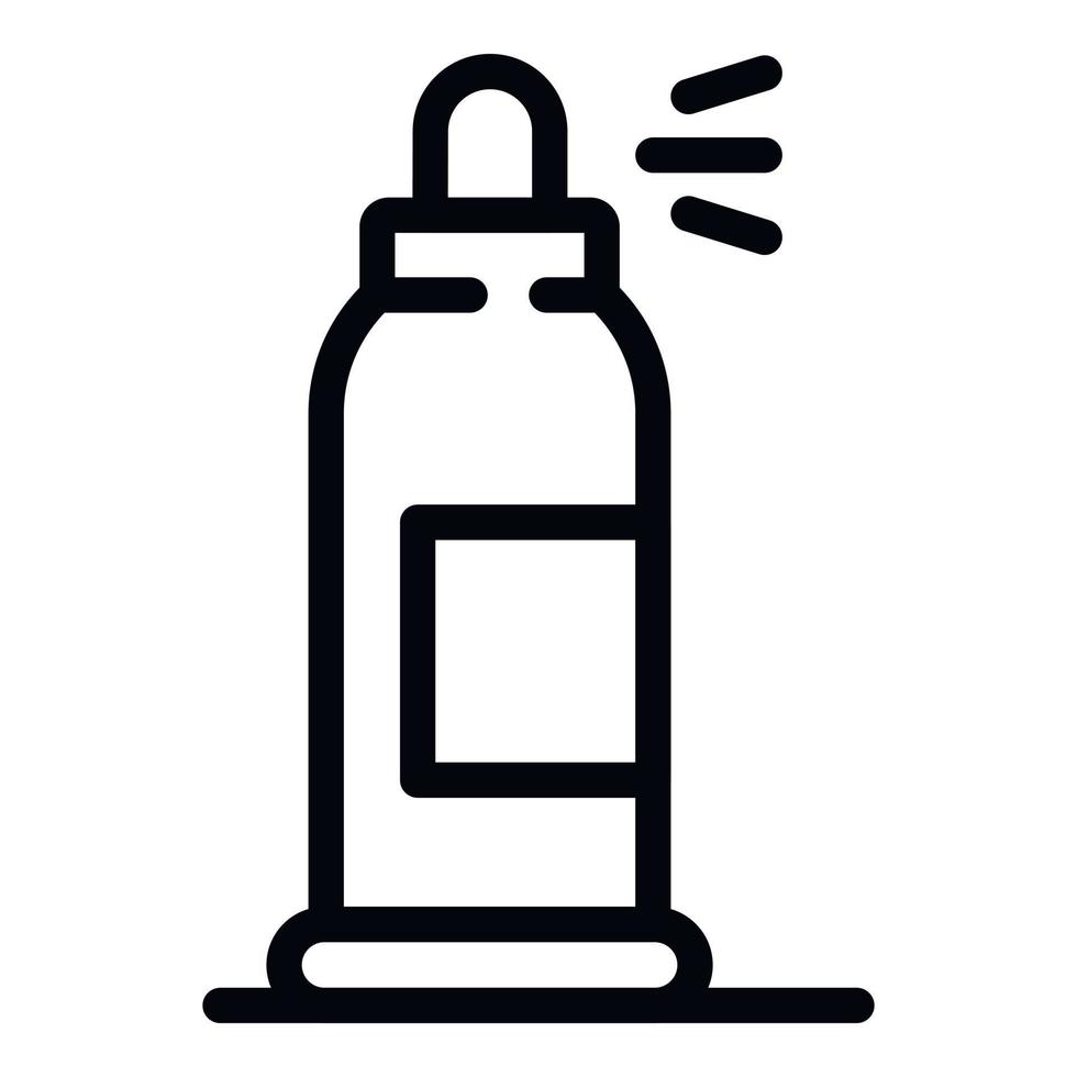 icono de spray de protección uv, estilo de contorno vector