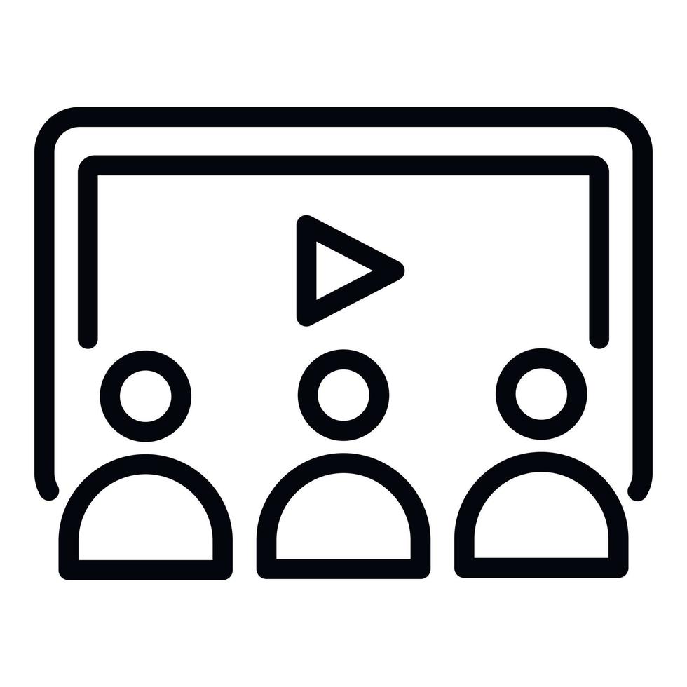 Cooking show playing icon, outline style vector