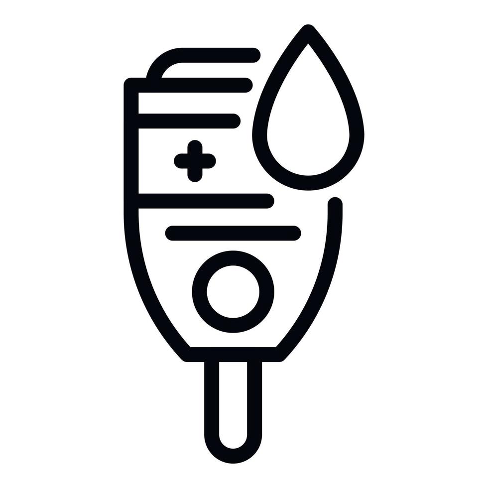 Blood meter icon, outline style vector