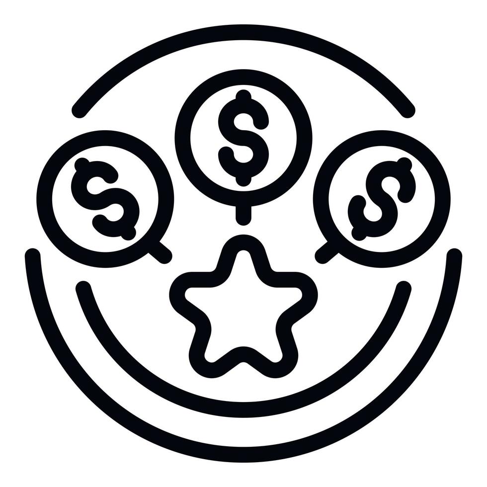 Star campaign icon, outline style vector