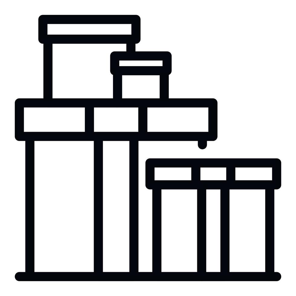Carton relocation box icon, outline style vector