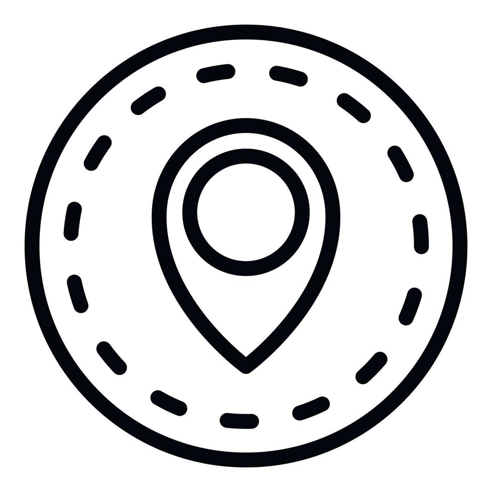 Import location icon, outline style vector