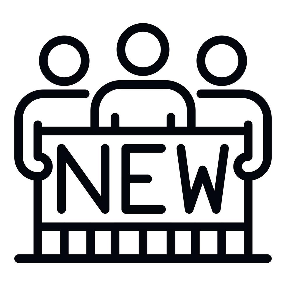 New personal campaign icon, outline style vector