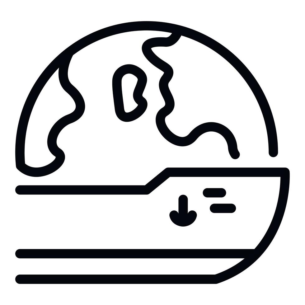 Global cargo icon, outline style vector