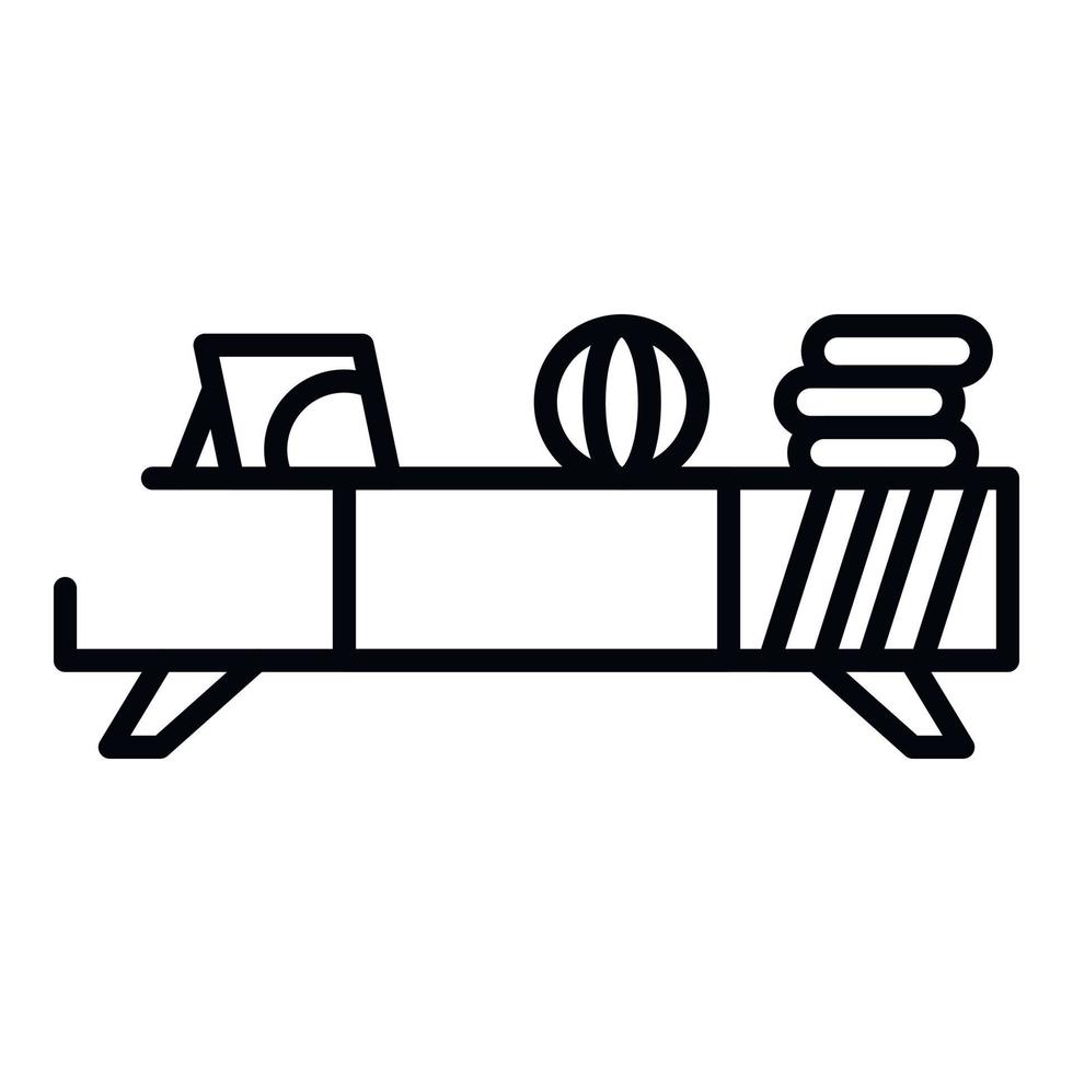 Book shelf furniture icon, outline style vector