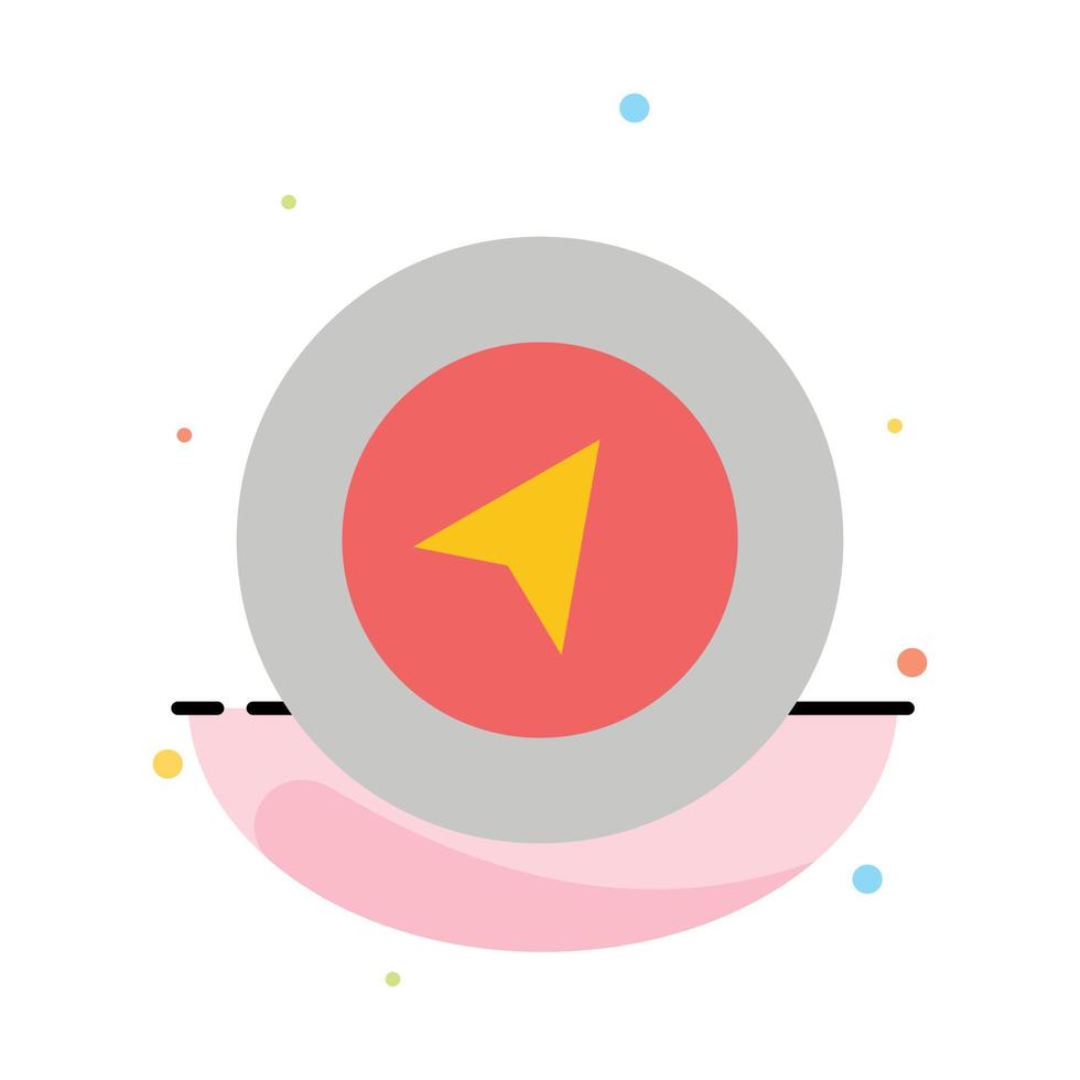 Map Navigation Location Abstract Flat Color Icon Template vector
