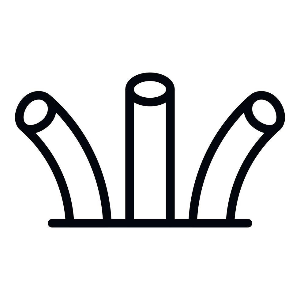 Cable end icon, outline style vector