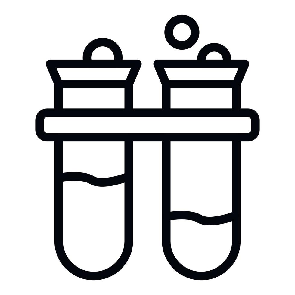 Test tube stand icon, outline style vector