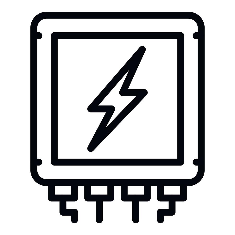 Electric cable box icon, outline style vector