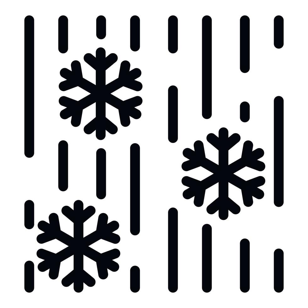 icono de nube de nieve de lluvia, estilo de contorno vector