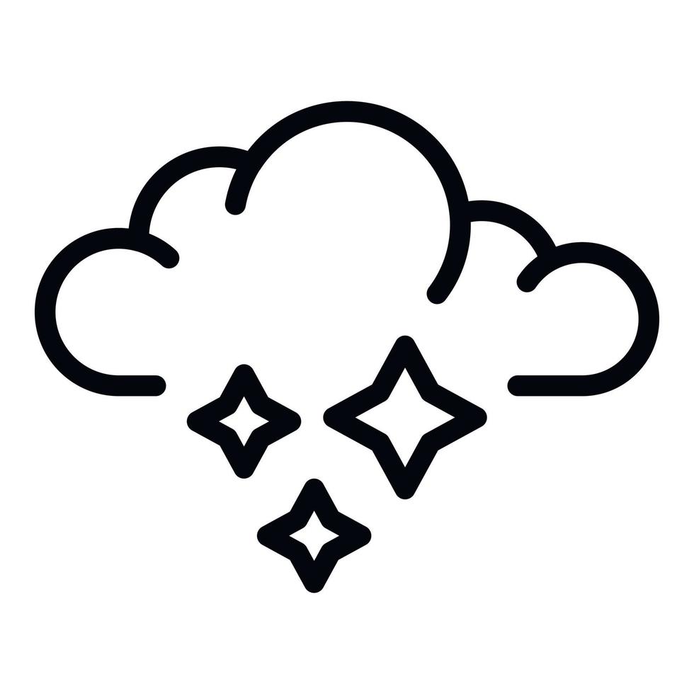 Ice blizzard cloud icon, outline style vector