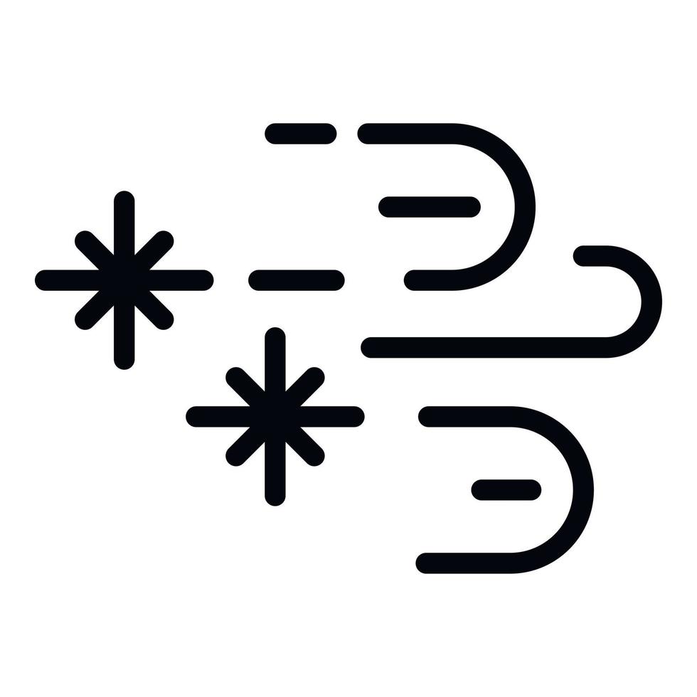 Blizzard wind icon, outline style vector
