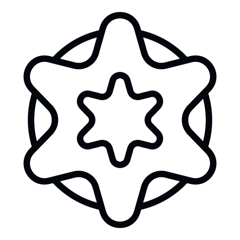 icono de galleta, estilo de esquema vector