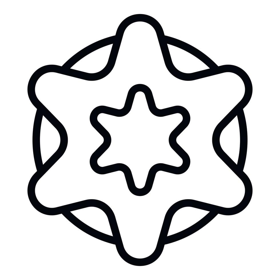 Biscuit icon, outline style vector