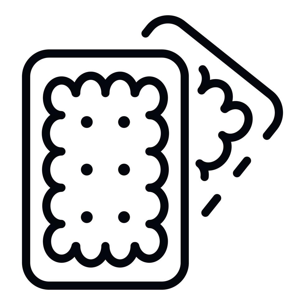 Food biscuit icon, outline style vector