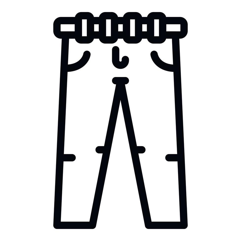 Jeans icon, outline style vector