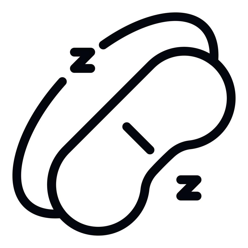 Soft sleep mask icon, outline style vector