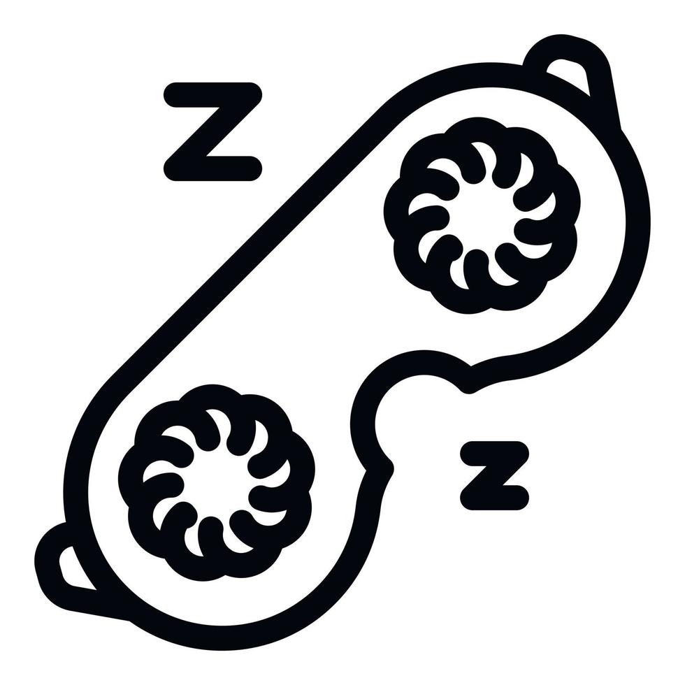 Travel sleep mask icon, outline style vector