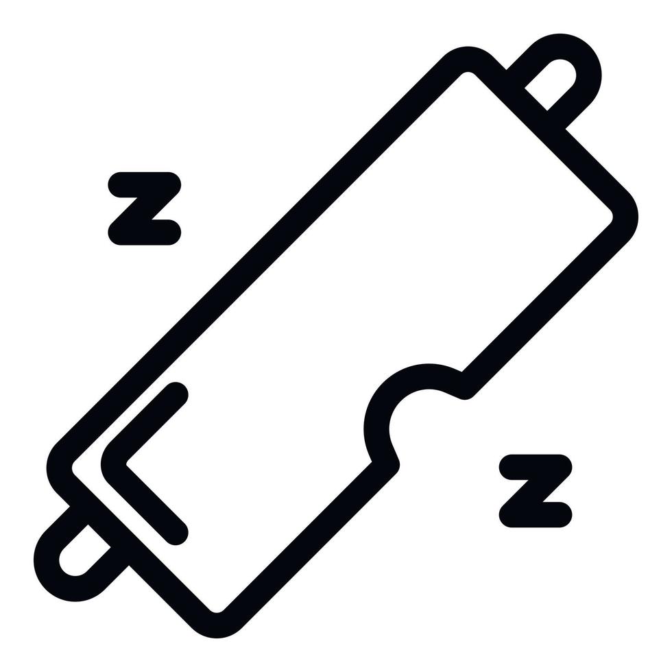 Spa sleep mask icon, outline style vector