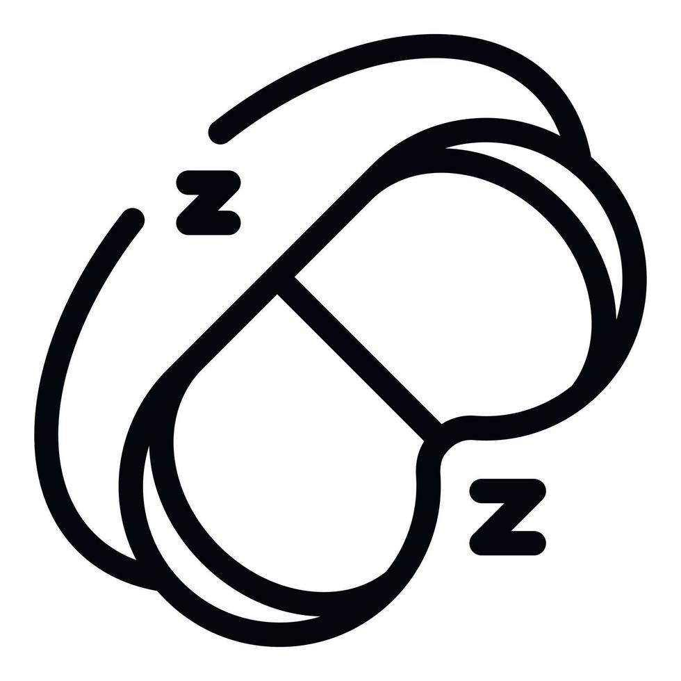 Sleep eye cover icon, outline style vector