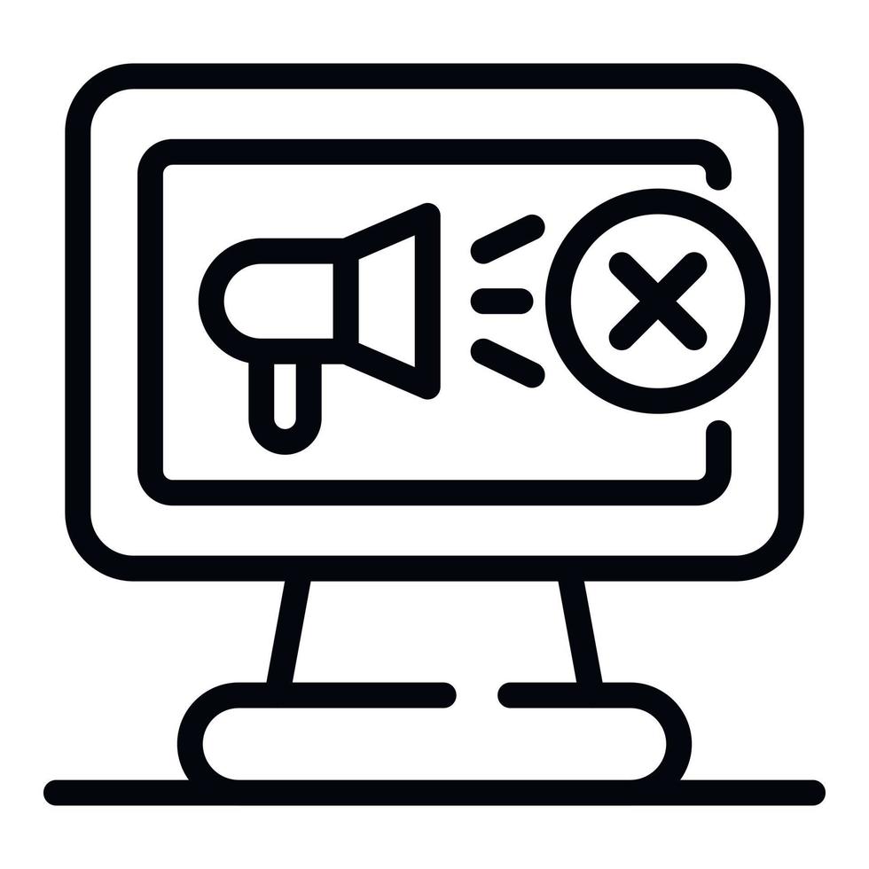 No online marketing icon, outline style vector