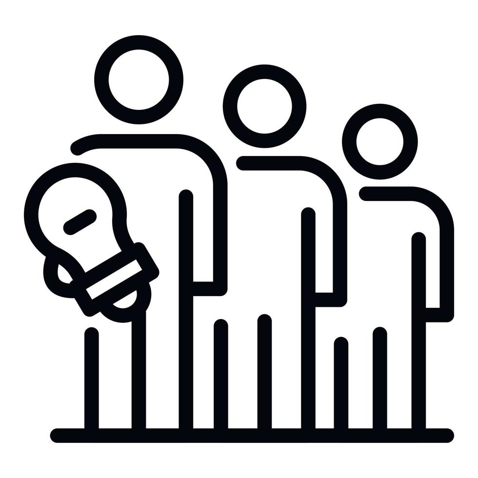 Gaming team icon, outline style vector