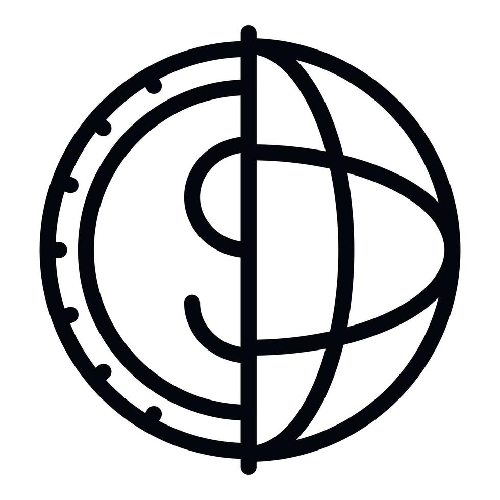 Global tax icon, outline style vector