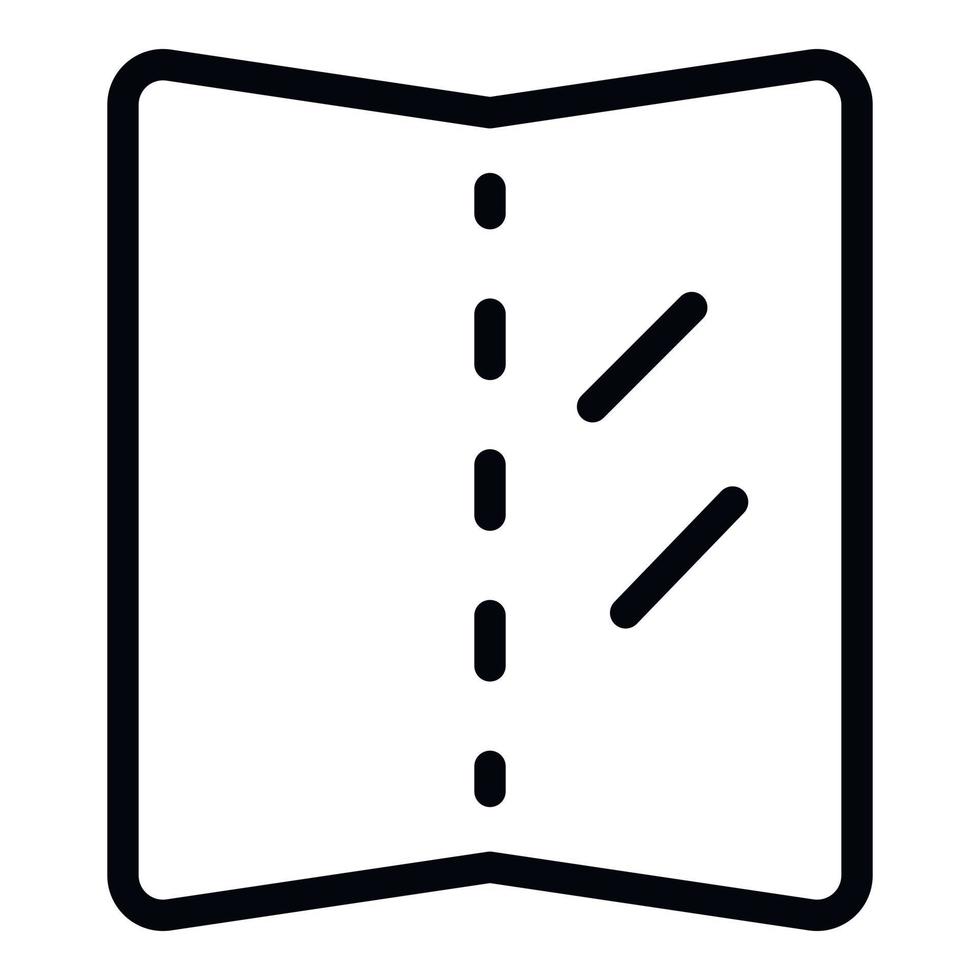 Folding display icon, outline style vector