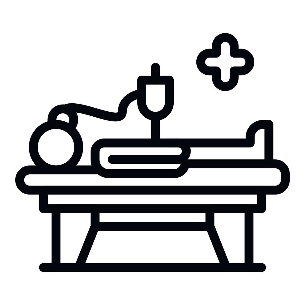 Emergency anesthesia icon, outline style vector