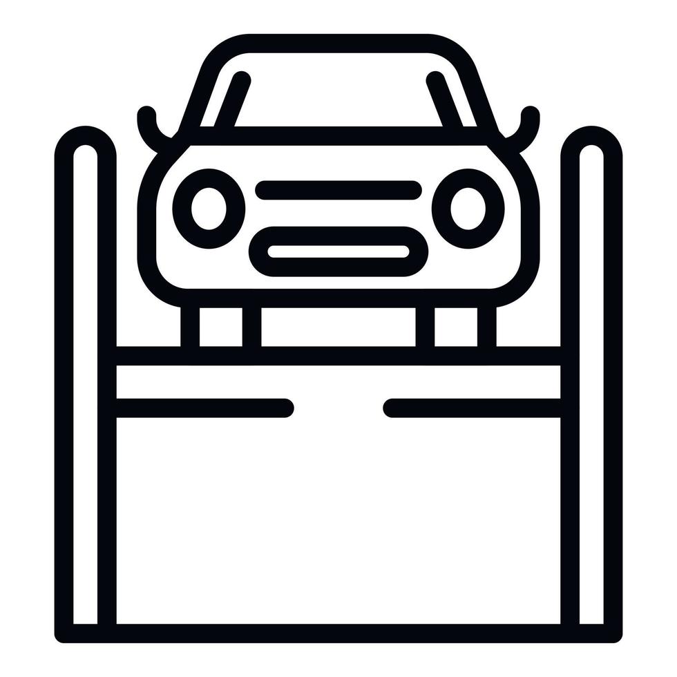 Lift car icon, outline style vector