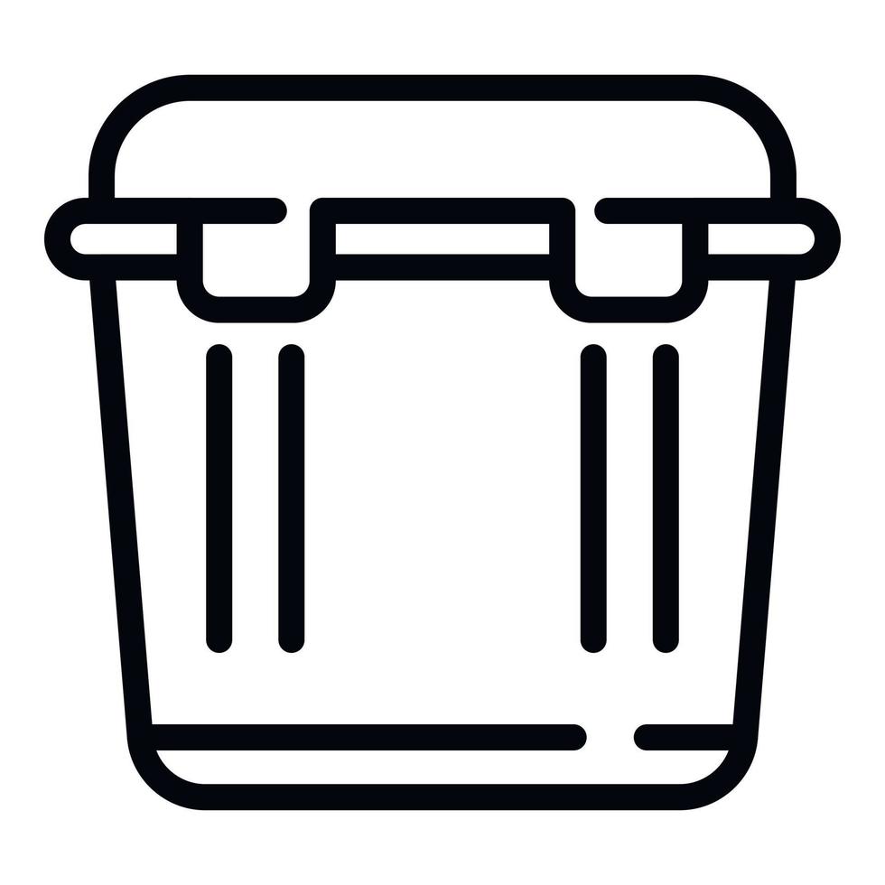 Car portable fridge icon, outline style vector