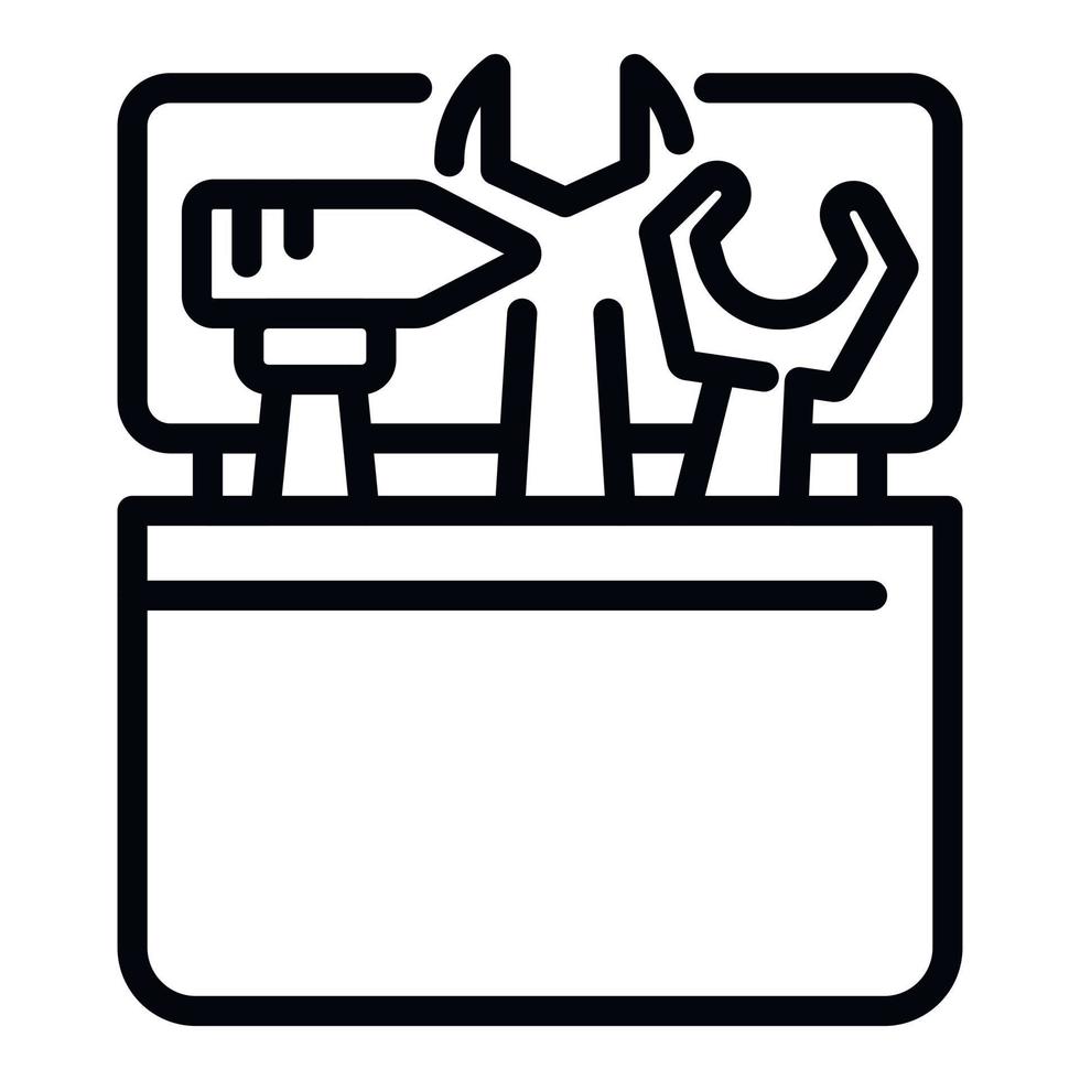 Toolbox icon, outline style 15265804 Vector Art at Vecteezy