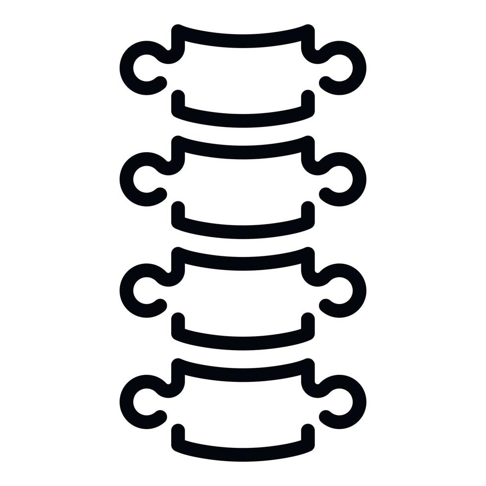 Spine icon, outline style vector