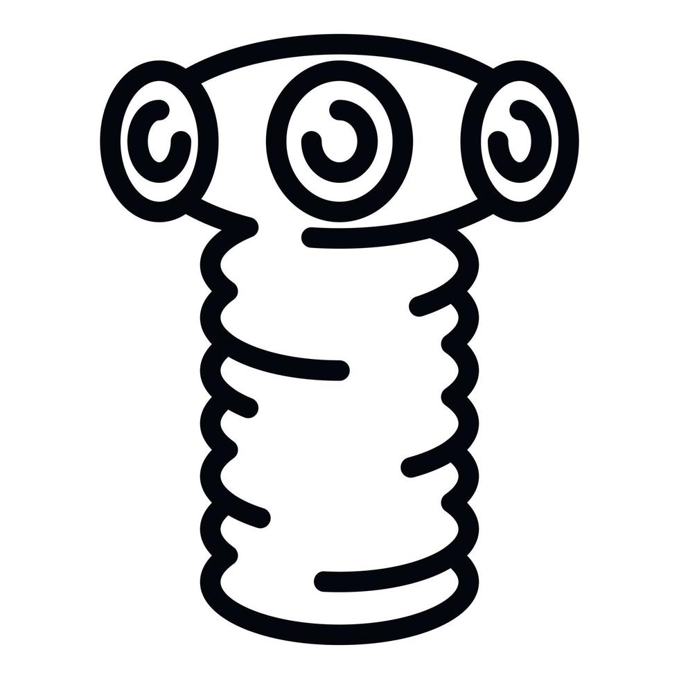 Farm parasite icon, outline style vector