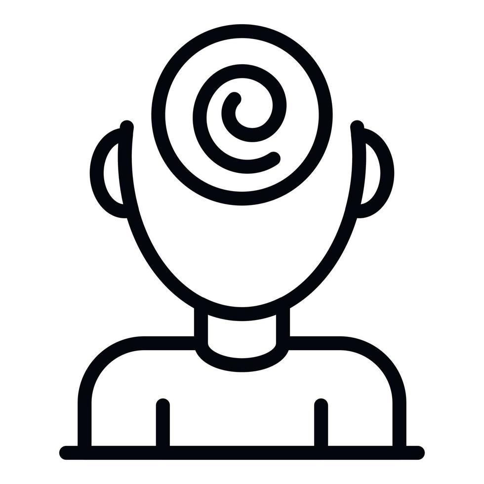 Kid hypnosis icon, outline style vector
