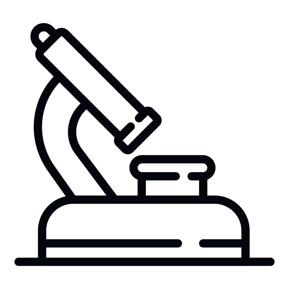 Herbal microscope icon, outline style vector