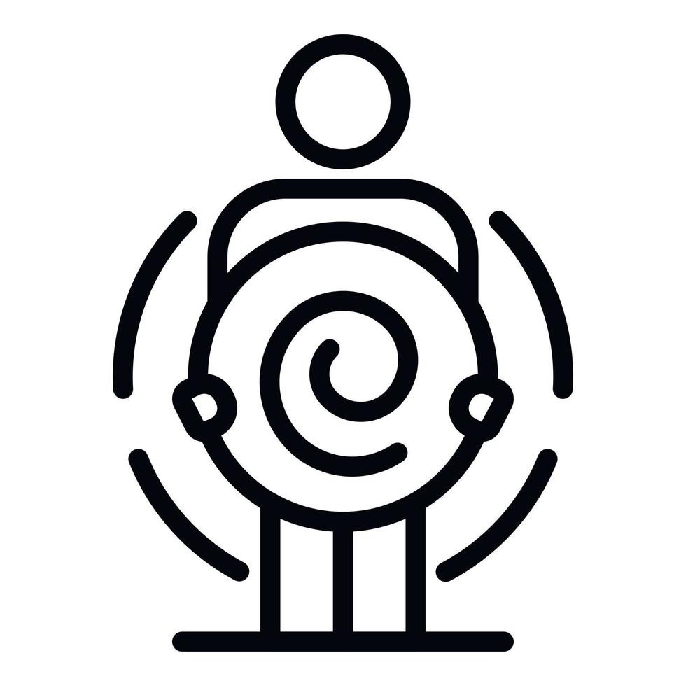 Twirl hypnosis icon, outline style vector