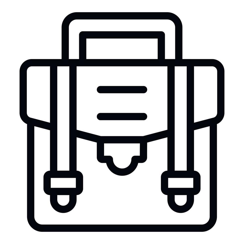 Judge bag icon, outline style vector