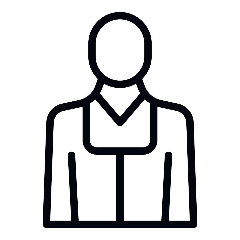 Judge avatar icon, outline style vector