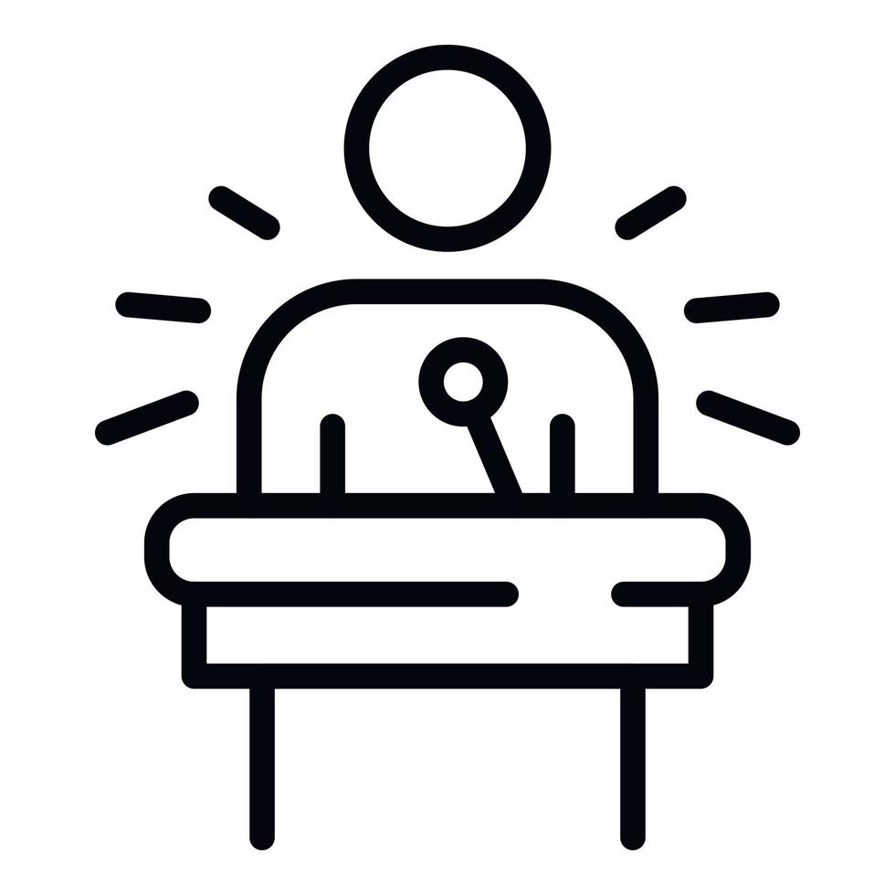 Internship speech icon, outline style vector