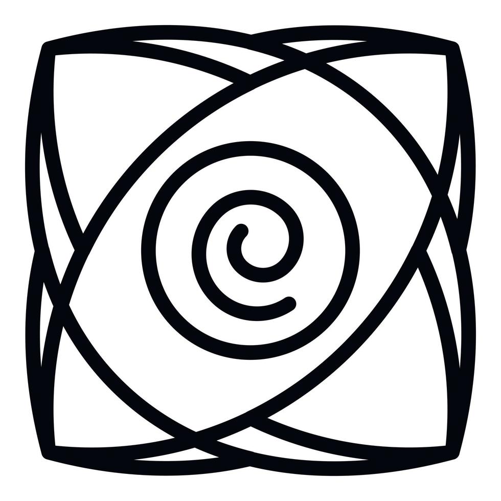 Spiral hypnosis icon, outline style vector