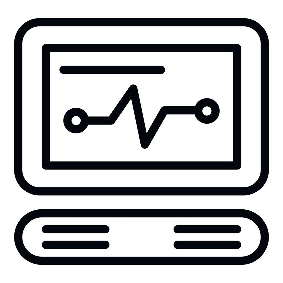 Cardio equipment icon, outline style vector