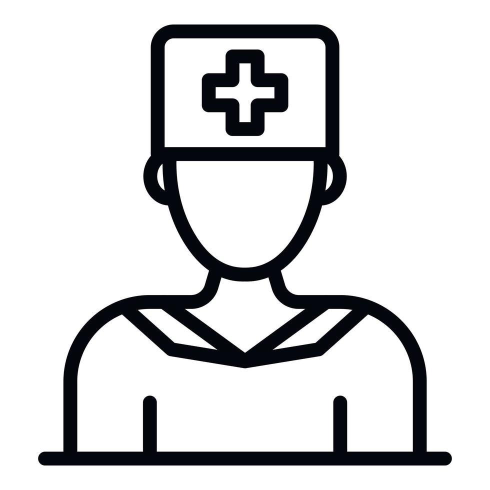 Private clinic doctor icon, outline style vector